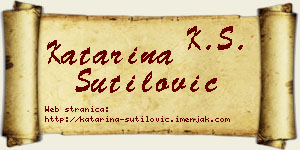 Katarina Šutilović vizit kartica